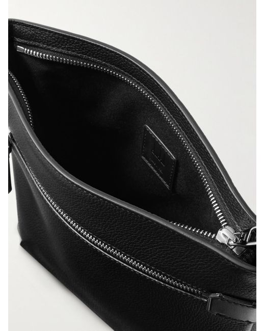 Dunhill Black 1893 Harness Full-grain Leather Messenger Bag for men