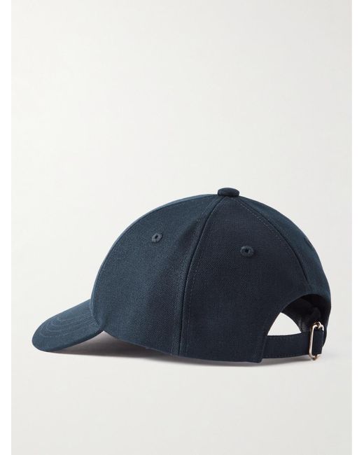 A.P.C. Blue Charlie Logo-embroidered Cotton-canvas Baseball Cap for men