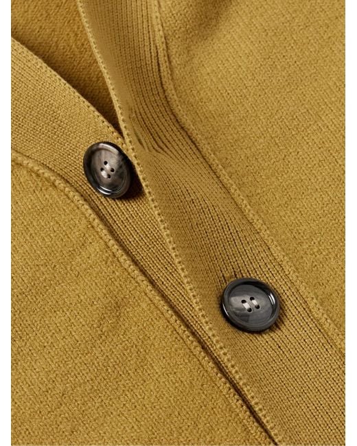 AMI ADC Cardigan aus Schurwolle mit Intarsienlogomotiv in Metallic für Herren