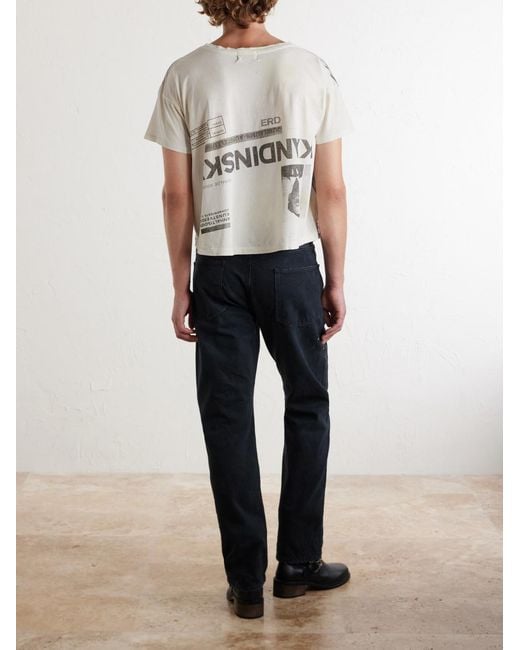 Enfants Riches Deprimes Blue Tommy Tonsil Straight-Leg Paint-Splattered Jeans for men