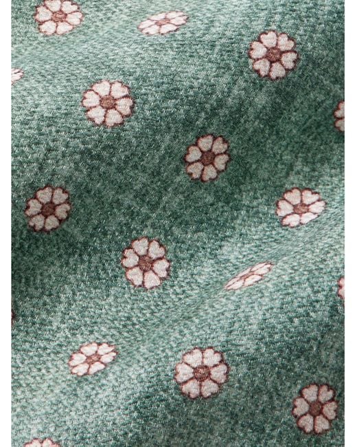 Favourbrook Green Osterley 8cm Floral-print Silk Tie for men