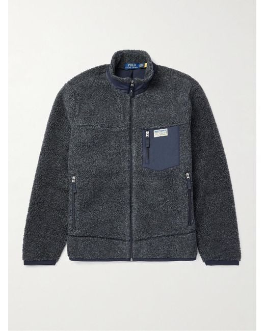 Polo Ralph Lauren Blue Shell-trimmed Fleece Jacket for men
