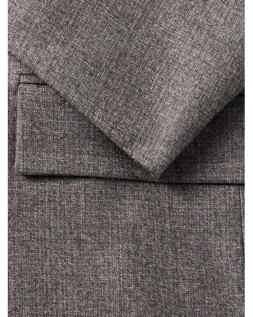 FRAME Gray Double-Breasted Virgin Wool-Flannel Suit Jacket for men