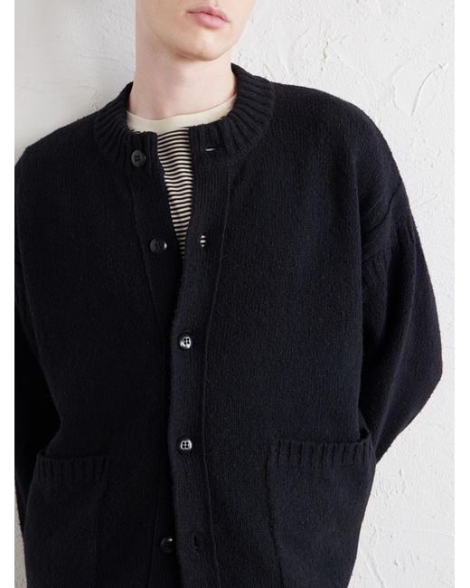 Folk Blue Knitted Cardigan for men