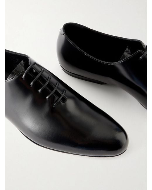 Dries Van Noten Black Leather Derby Shoes for men
