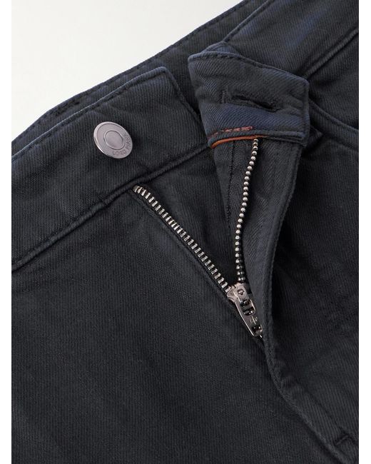 Loro Piana Blue Quarona Slim-Fit Stretch-Cotton Twill Trousers for men