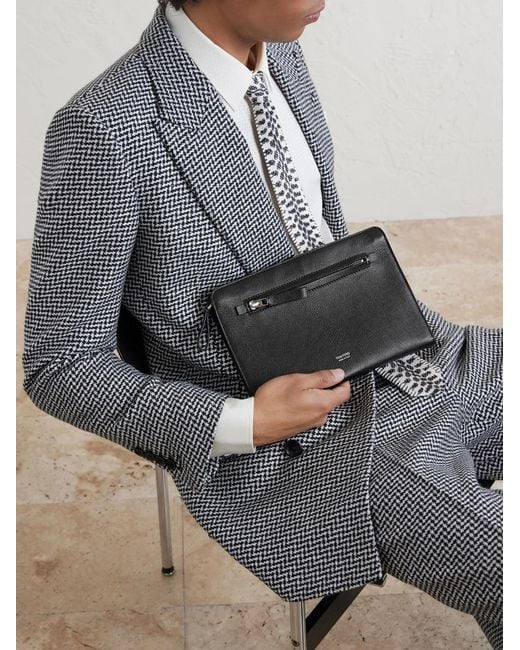 Tom Ford Black Victor Full-Grain Leather Pouch for men