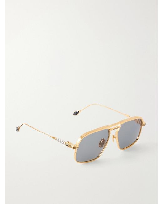 Jacques Marie Mage Metallic Labarge Aviator-Style Titanium Sunglasses for men