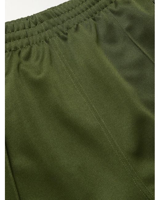 Pantaloni sportivi a gamba dritta in jersey tecnico con finiture in fettuccia e logo ricamato di Needles in Green da Uomo