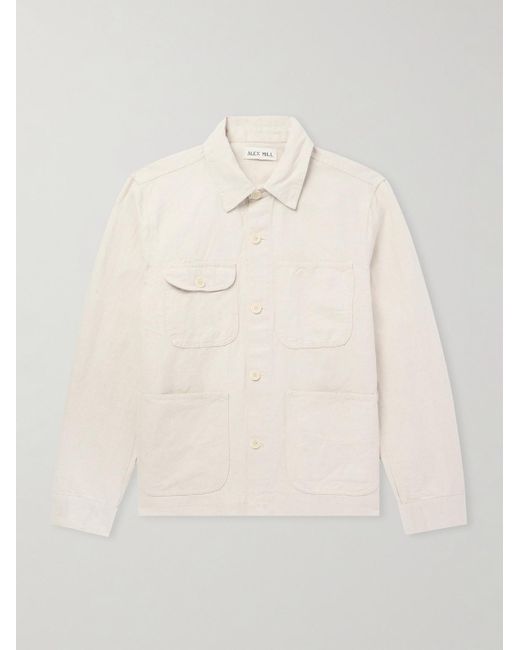 Alex Mill Natural Linen And Cotton-blend Canvas Overshirt for men