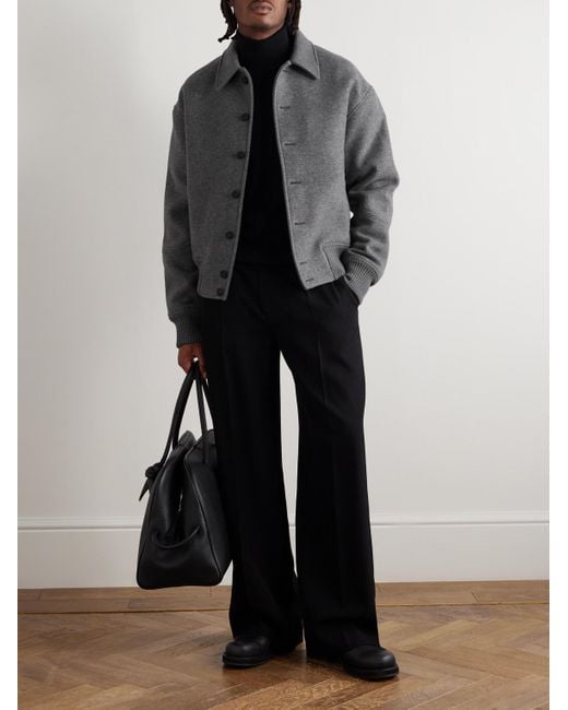 Jacquemus Gray Feltro Wool-Felt Bomber Jacket for men