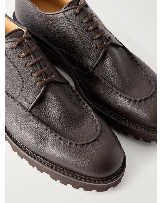 John Lobb Brown Land Full-Grain Leather Derby Shoes for men