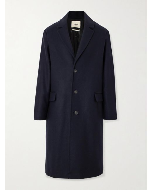 Altea Blue Coleman Double-Faced Wool-Blend Overcoat for men