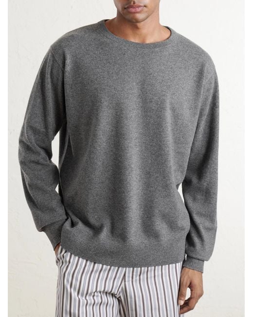 Dries Van Noten Gray Cashmere Sweater for men