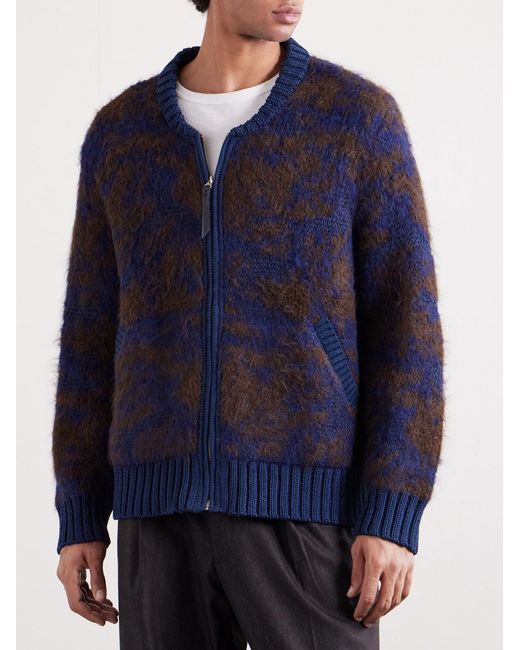 Corridor NYC Blue Cotton-blend Zip-up Cardigan for men