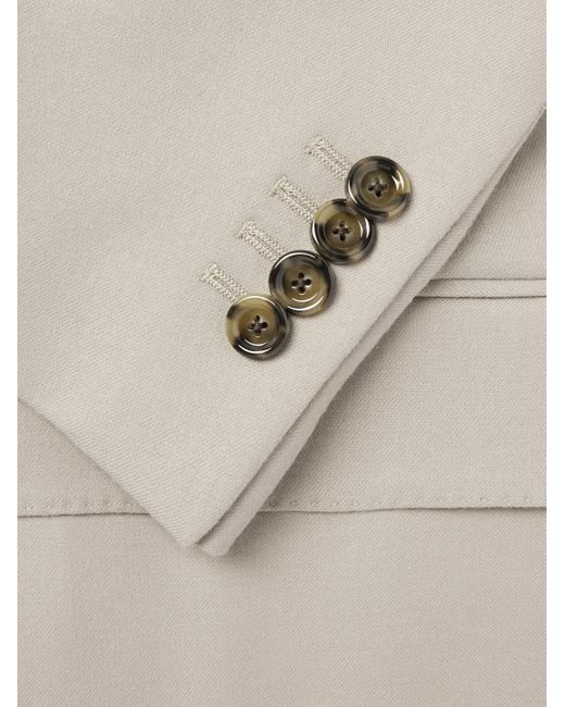 Lardini Natural Virgin Wool-Blend Twill Suit Jacket for men