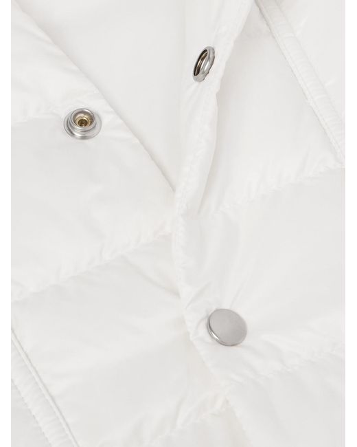 Rick Owens White Moncler Logo-Appliquéd Quilted Shell Down Jacket for men