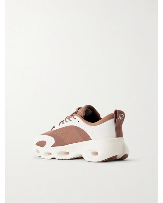 Loewe Brown On Cloudsolo Rubber-trimmed Mesh Sneakers for men