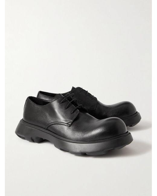 Acne Black Leather Derby Shoes for men