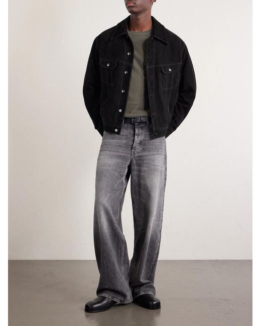 James Perse Green Garment-Dyed Cotton-Jersey T-Shirt for men