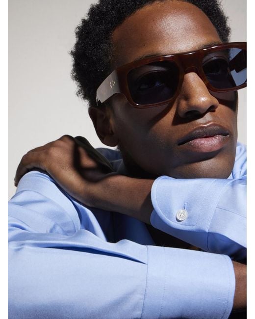 Jacques Marie Mage Brown Donat Square-frame Acetate Sunglasses for men