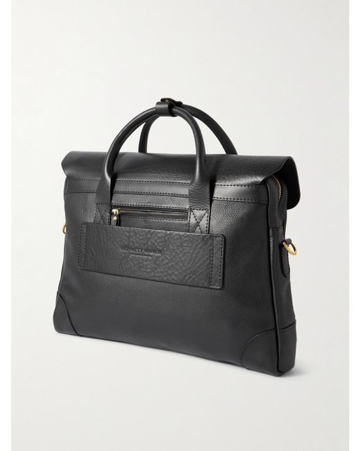 Bennett Winch Black Full-Grain Leather Briefcase for men