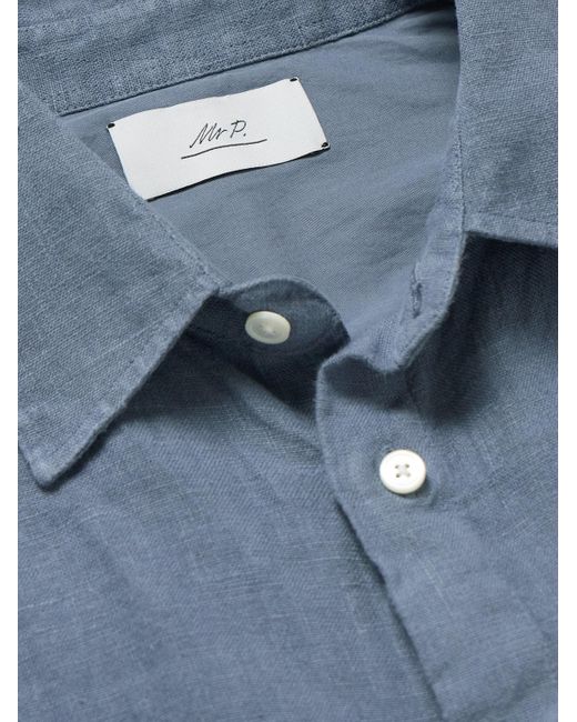 Mr P. Blue Linen Shirt for men