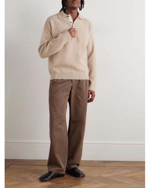 Jacquemus Natural La Maille Vareuse Pallone Wool And Cashmere-blend Sweater for men