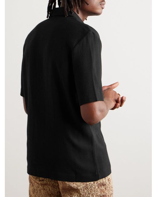 Séfr Suneham Hemd aus Crêpe in Black für Herren
