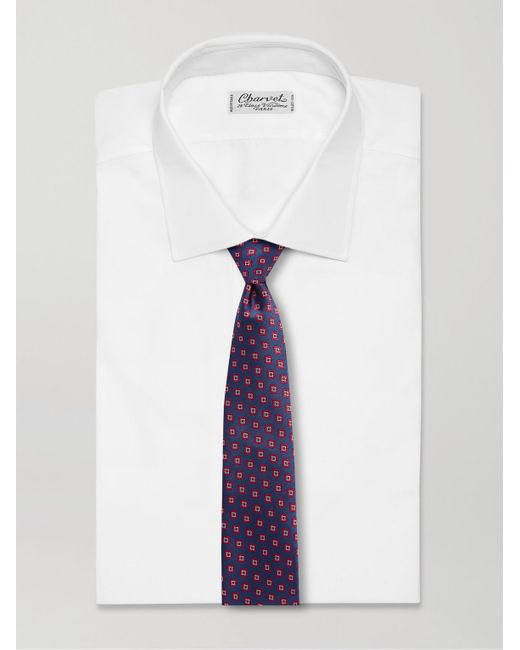 Canali Krawatte aus Dobby aus Seide in Blue für Herren