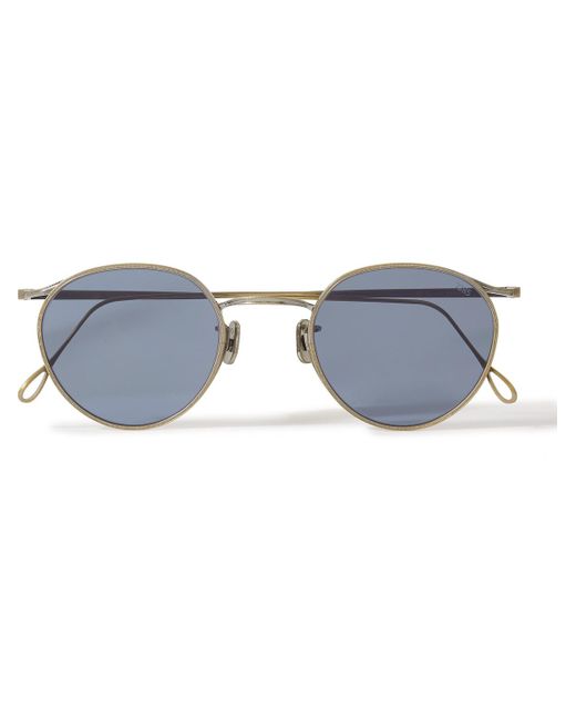 Eyevan 7285 Metallic Round-frame Titanium Sunglasses for men