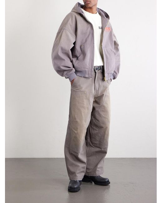 Willy Chavarria Gray Stockton Wide-leg Jeans for men
