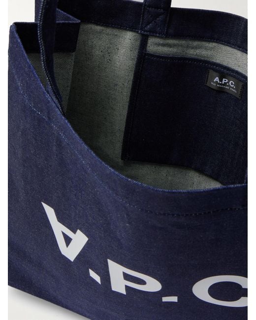 A.P.C. Daniela Tote aus Denim mit Logoprint in Blue für Herren