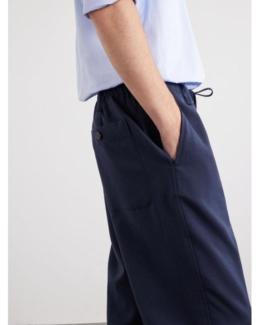 Dries Van Noten Blue Penny Straight-leg Wool Trousers for men