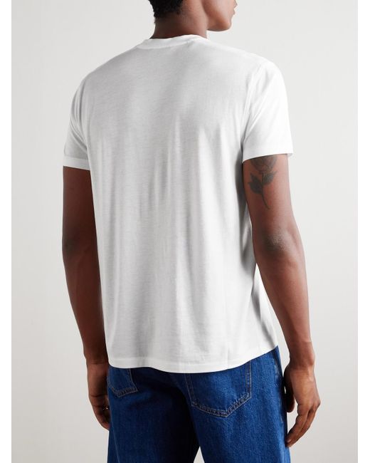 Tom Ford White Slim-fit Lyocell And Cotton-blend Jersey T-shirt for men