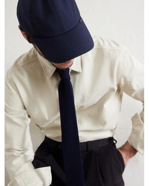 Paul Smith Blue Wool-Twill Baseball Cap for men