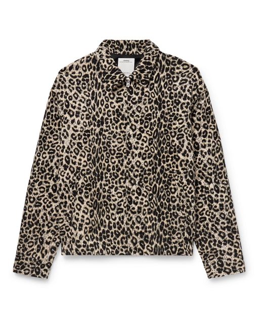 Visvim Black Redsun Leopard-print Cotton-corduroy Jacket for men