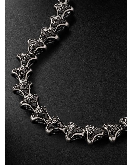 David Yurman Black Armory Sterling Silver Diamond Necklace for men