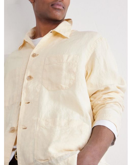 Hartford Natural Perry Linen And Cotton-Blend Woven Jacket for men
