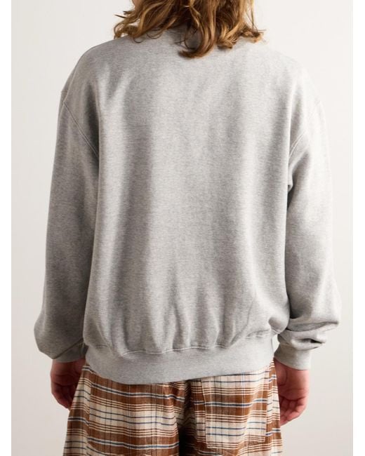 The Elder Statesman Daily Crew Sweatshirt aus Jersey aus einer Baumwoll-Kaschmirmischung in Gray für Herren