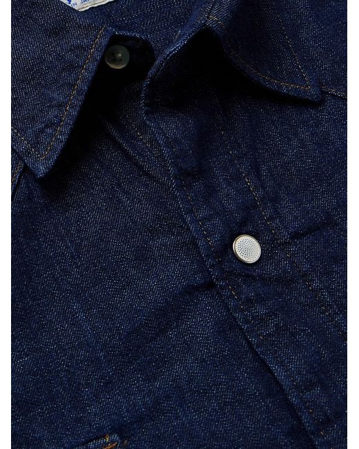 Orslow Blue Denim Western Shirt for men
