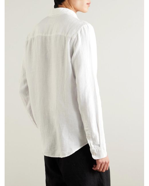 NN07 Andrew 5708 Hemd aus Leinen in White für Herren