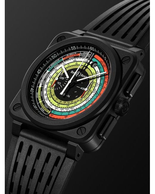 Bell & Ross Black Br 03-94 Multimeter Limited Edition Automatic 42Mm Ceramic And Rubber Watch, Ref. No. Br0394-Sw-Ce/Srb for men