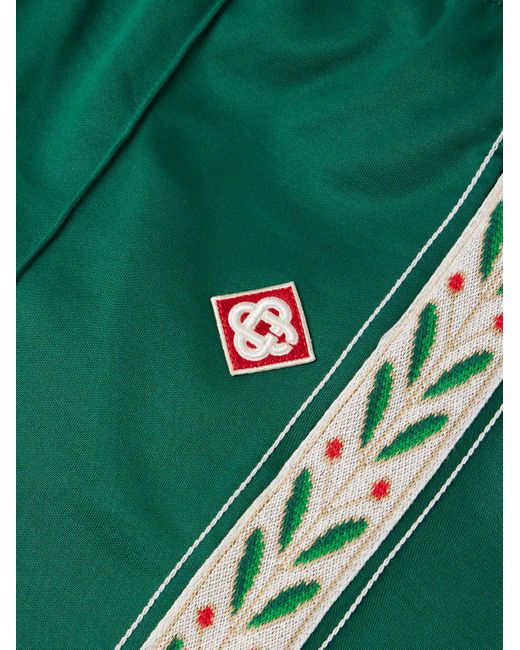 Pantaloni sportivi a gamba dritta in jersey con logo applicato Laurel di Casablancabrand in Green da Uomo