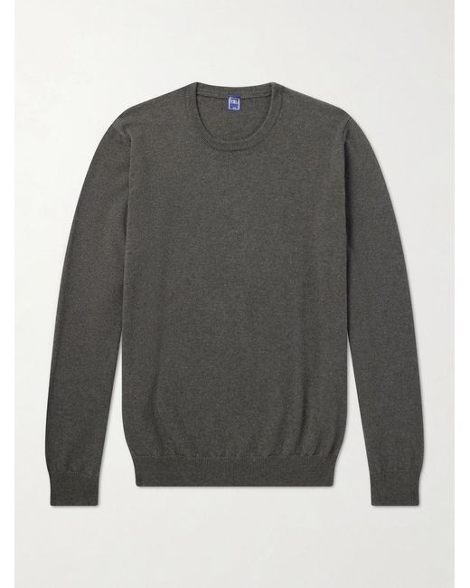 Fedeli Gray Cashmere Sweater for men
