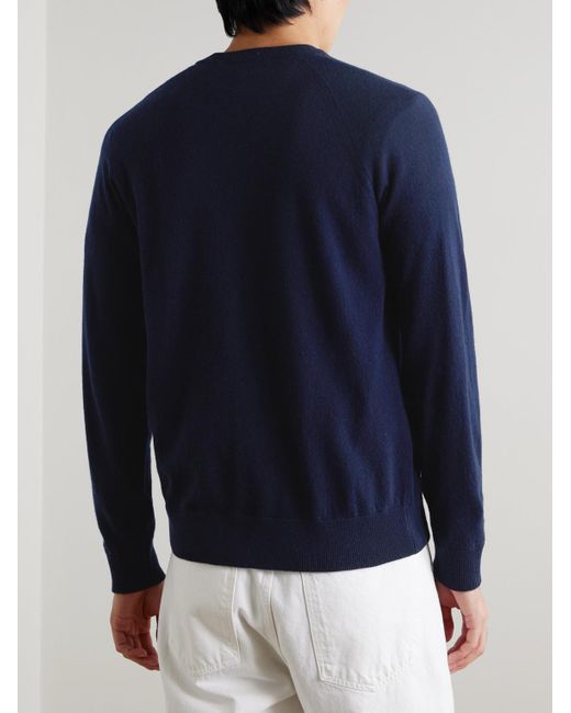 Mr P. Blue Charlie Merino Wool And Cashmere-Blend Sweater for men