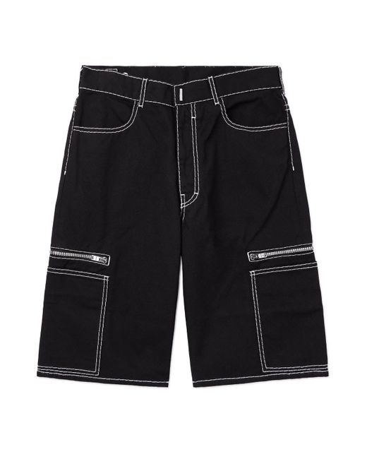 Givenchy Black Straight-leg Denim Shorts for men