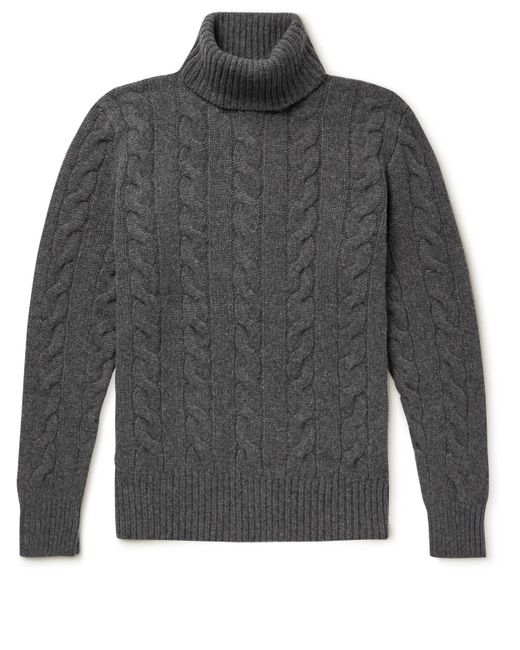 Polo Ralph Lauren Cable-knit Wool And Cashmere-blend Rollneck Sweater ...