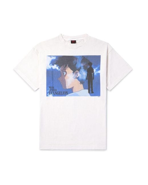 SAINT Mxxxxxx Blue Evangelion Printed Cotton-jersey T-shirt for men