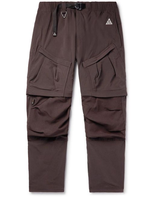 Nike Agc Smith Summit Convertible Shell Cargo Trousers in Brown for Men
